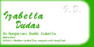 izabella dudas business card