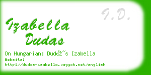 izabella dudas business card